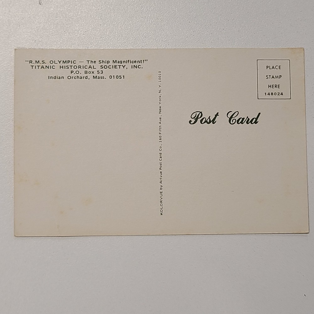 R.M.S. Olymic Postcard