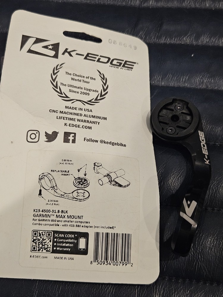 K-Edge Garmin Max Mount, 31.8mm