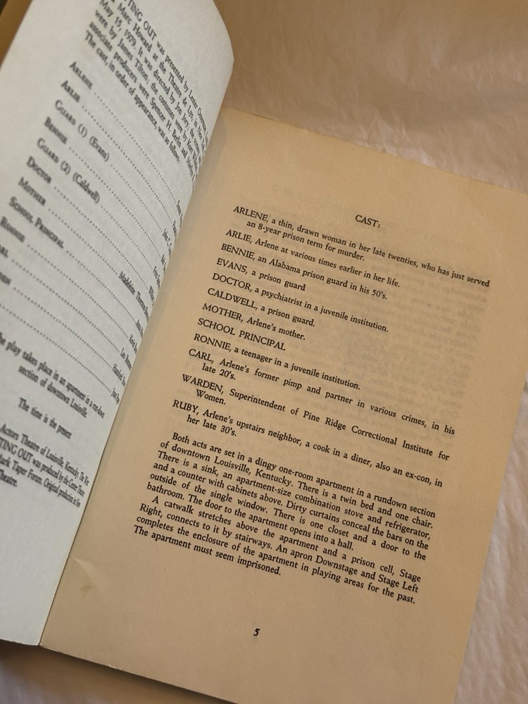 GETTING OUT Marsha Norman - Dramatists Acting Edition SCRIPT