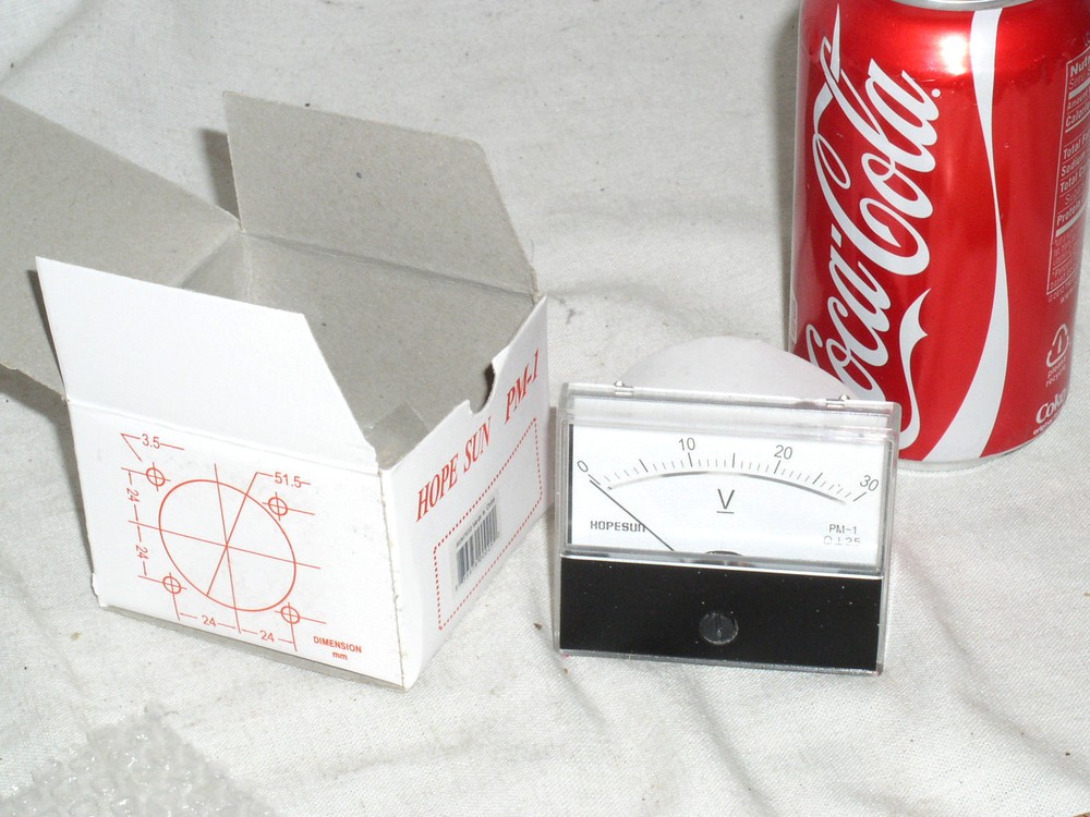 NEW 30 V DC 30V VDC DC VOLT ANALOG VOLTS MIRROR SCALE PANEL METER RV VOLTMETER