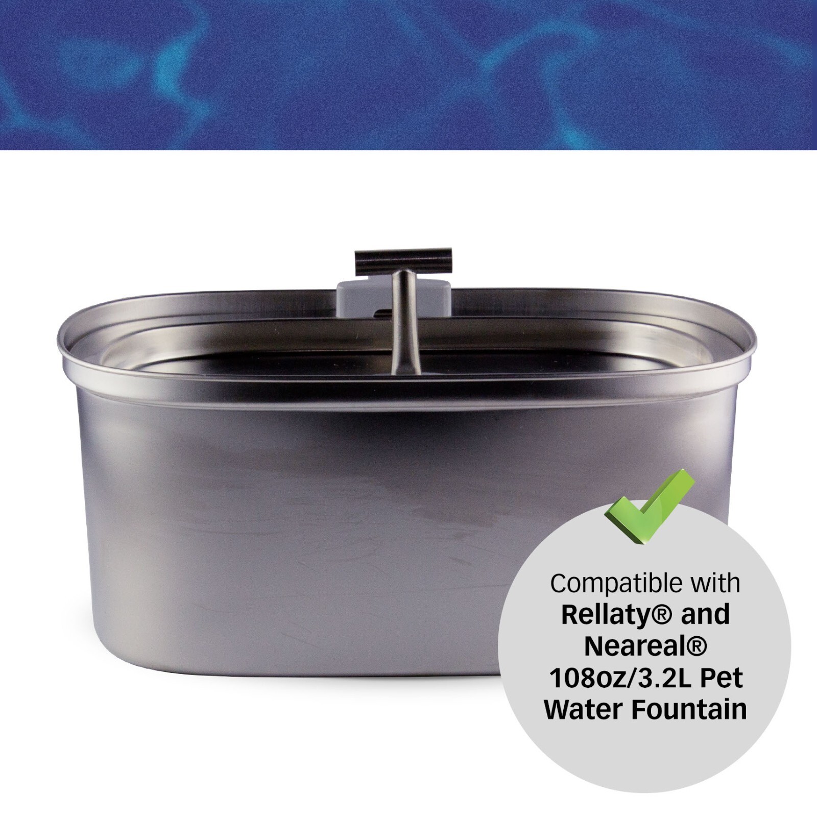 Water Filters For Rellaty and Neareal 108oz/3.2L Pet Water Fountain, 12 Pack