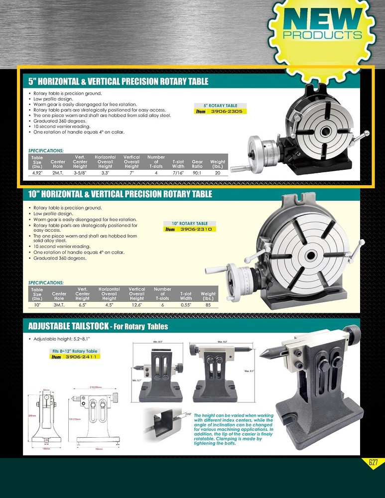 5" HORIZONTAL/VERTICAL ROTARY TABLE (3906-2305)