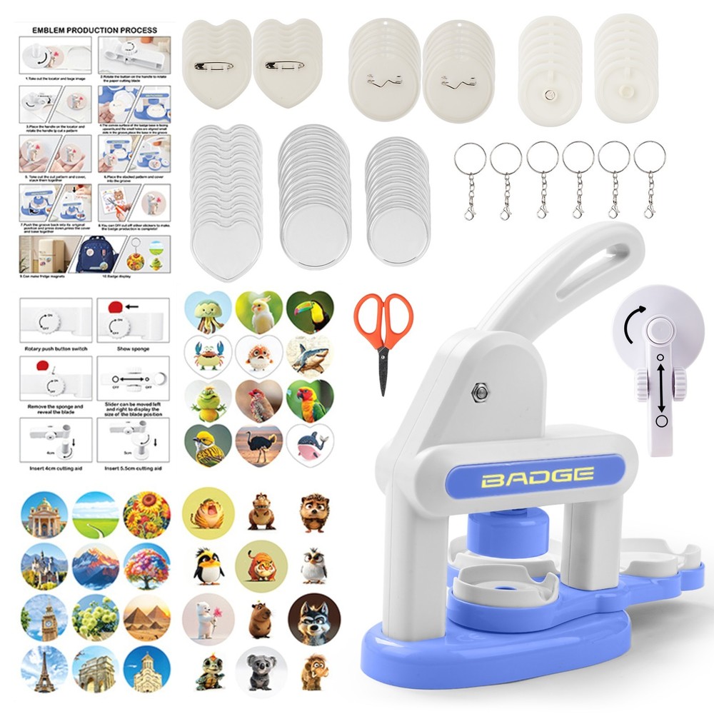 Button Pin Maker Machine for Small Business DIY Crafts Button Press Kit US