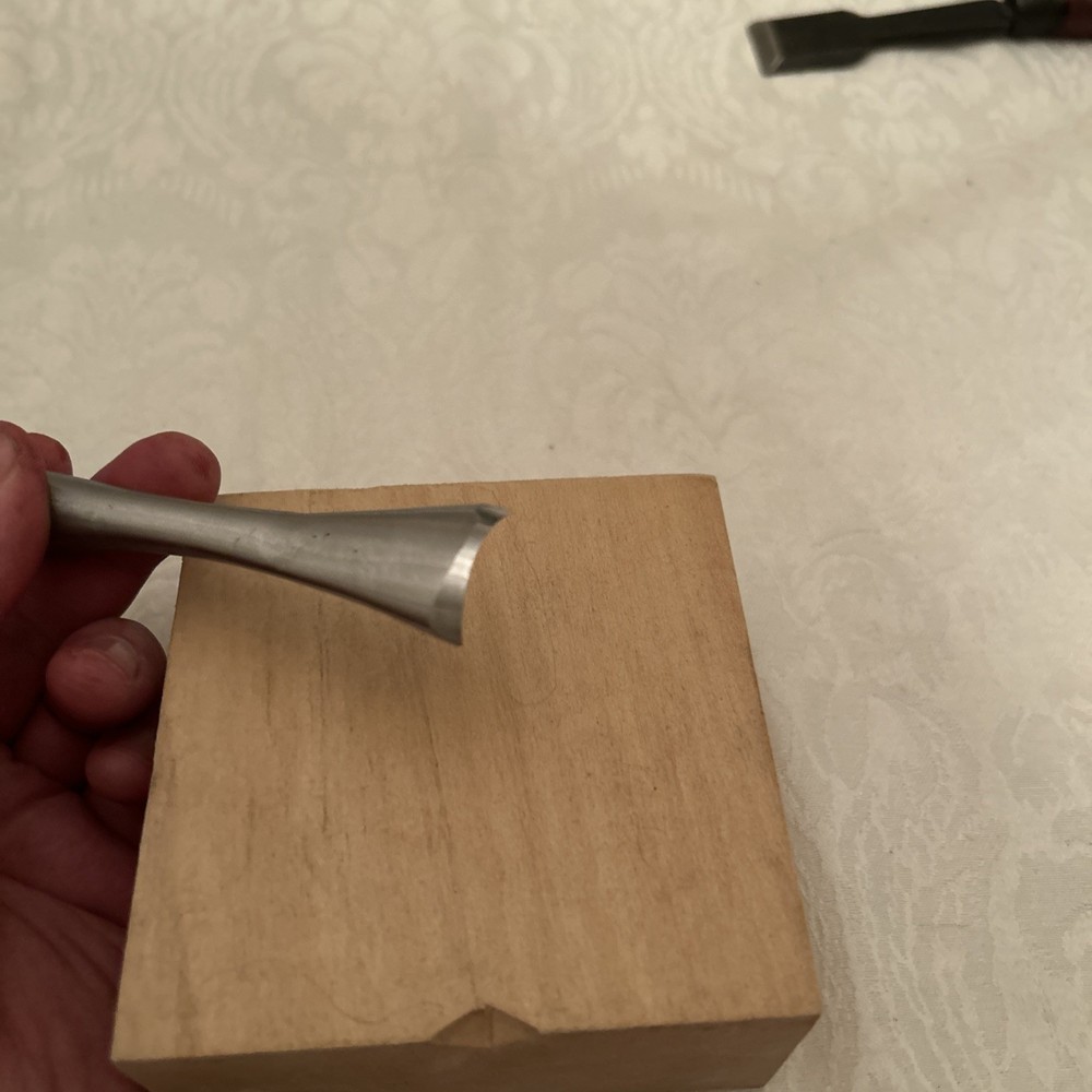 Custom Forged Long Neck Fishtail Socket Gouge Chisel # 7 / 25mm New Guaranteed