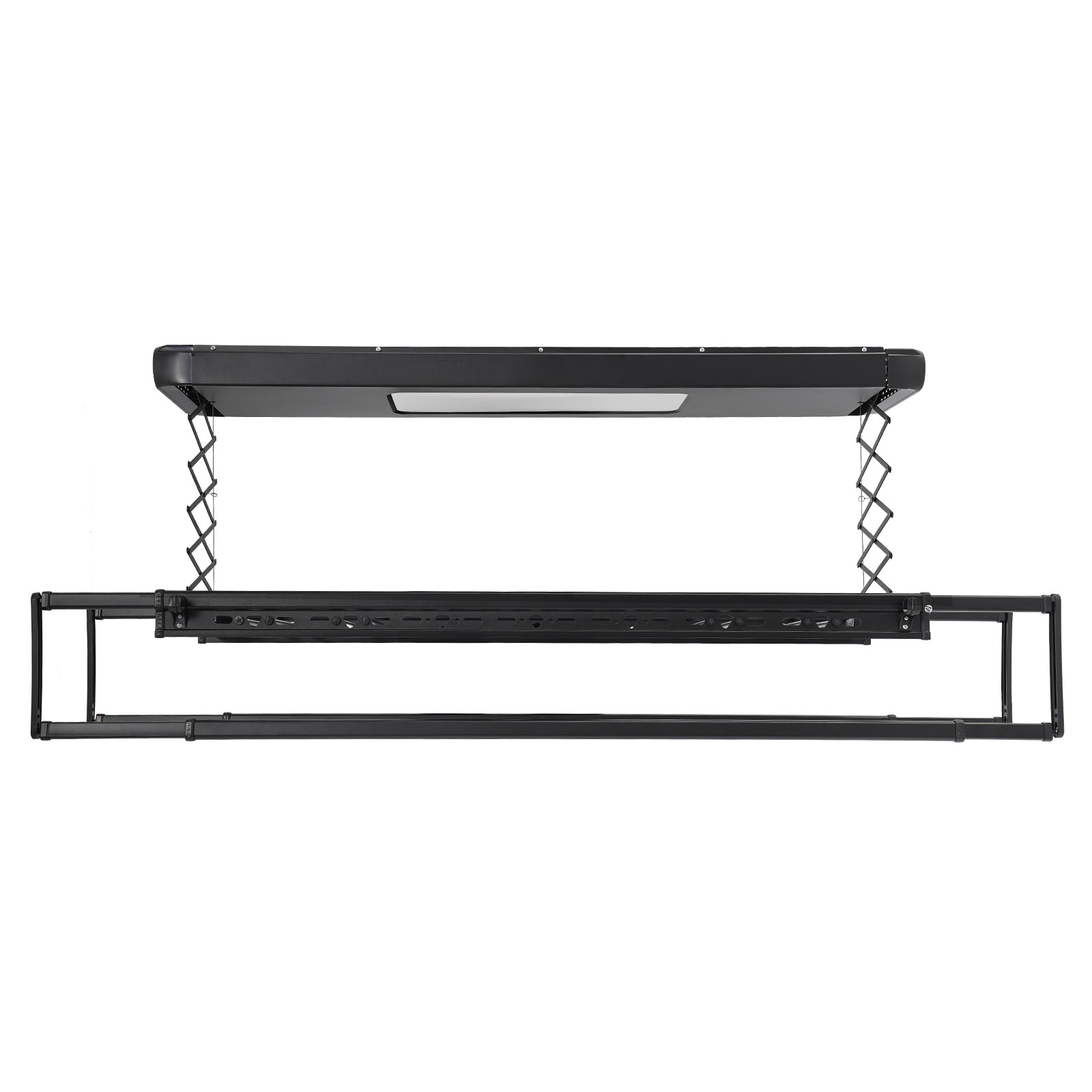 Electric Retractable Airing Rack Clothes Drying Rack W/ Remote Control & Light