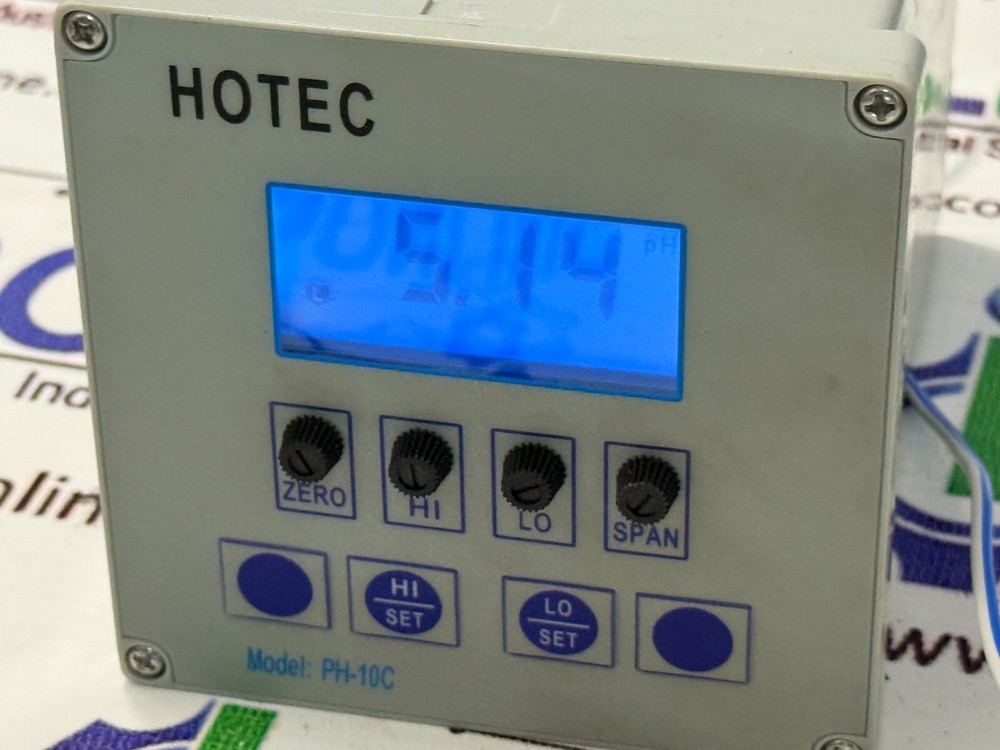 Hotec PH-10C pH Transmitter and Controller 0-14 pH PH10C Industrial pH Analyzer