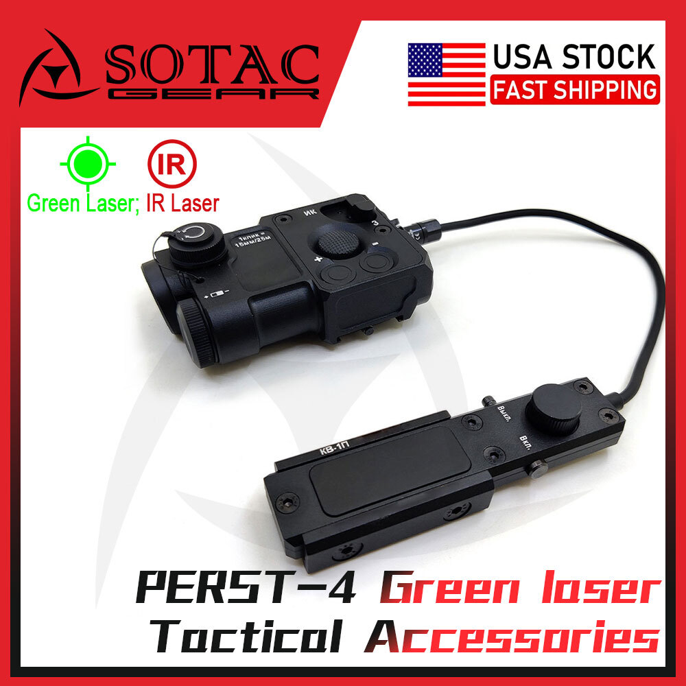 PERST- 4 Aiming IR Green Laser Sight with Tactical Switch Reset Open SOTAC US