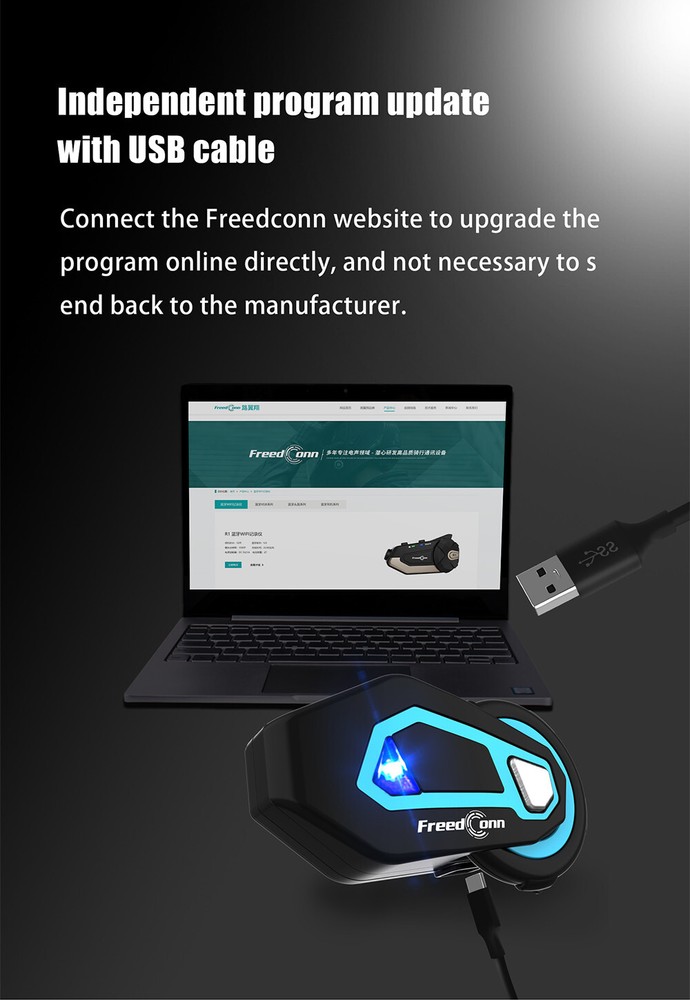 Helmet Bluetooth Intercom Headset Communication Systems Kit Group Intercoms FM