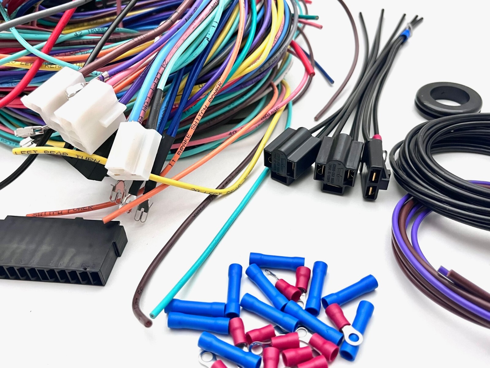 Universal 21 Circuit Wiring Harness Chevy Mopar Ford Hot Rods Extra Long Wires