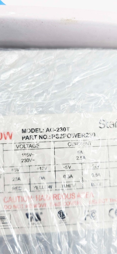 StarTech PS2PWER230 230 Watt Replacement PC Computer PS2 AT Power Supply