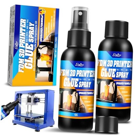 3D Printer Adhesive - 3D Print Glue Spray (Improved Version), Prevents Warping