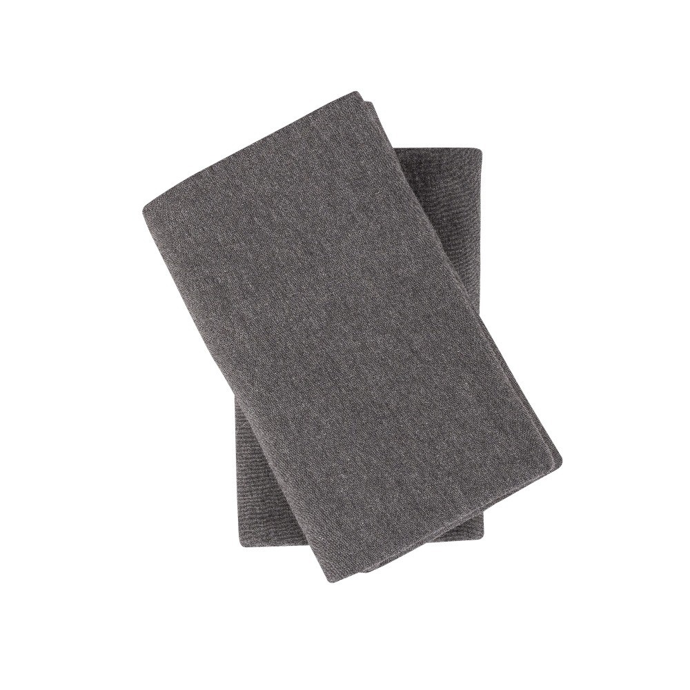 Extra Soft Jersey Pillowcase Set Standard Queen Size Charcoal Grey 2 Piece