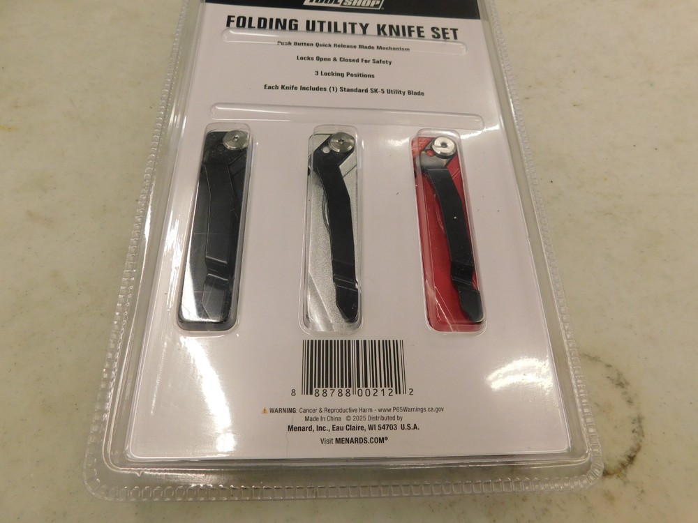 TOOL SHOP FOLDING UTILITY KNIFE SET