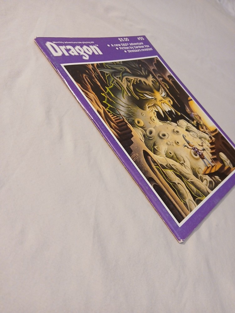 Vintage Dungeons And Dragons Dragon Magazine #55 Missing Insert Module