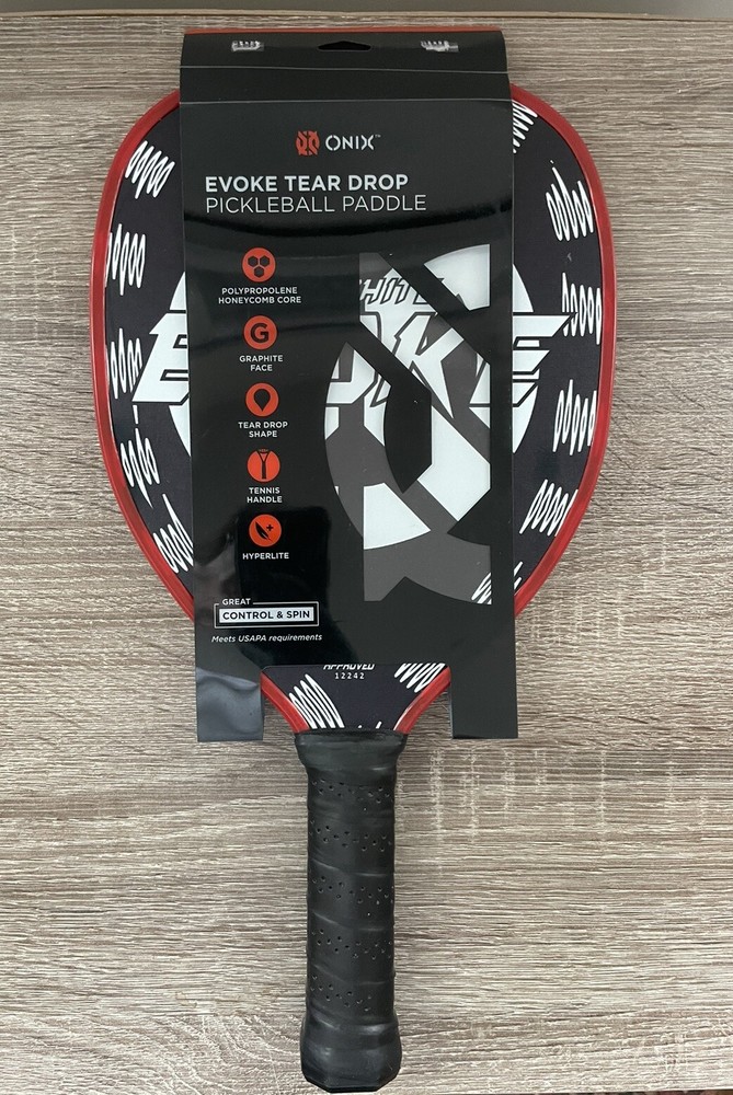 Onix Hyperlite Evoke Tear Drop Pickleball Paddle Graphite/Polypropolene