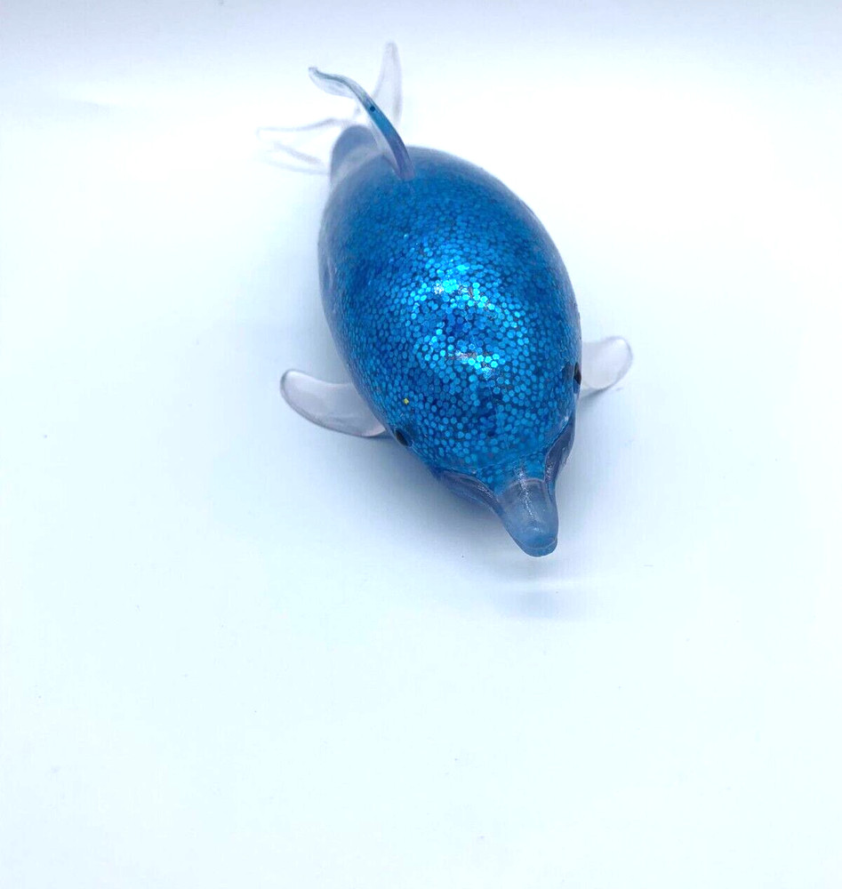 squishy toy light blue dolphin to relax