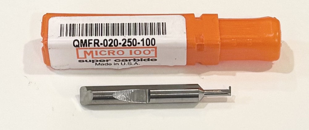 Micro 100 Solid Carbide Quick Change Grooving Tool 2.8mm Min Bore 1/4" Max