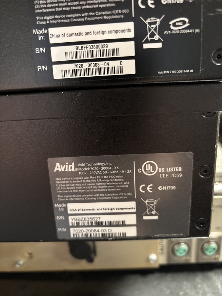 Avid Technology 7020-30008-XX Nitris DX Audio Video Interface Box
