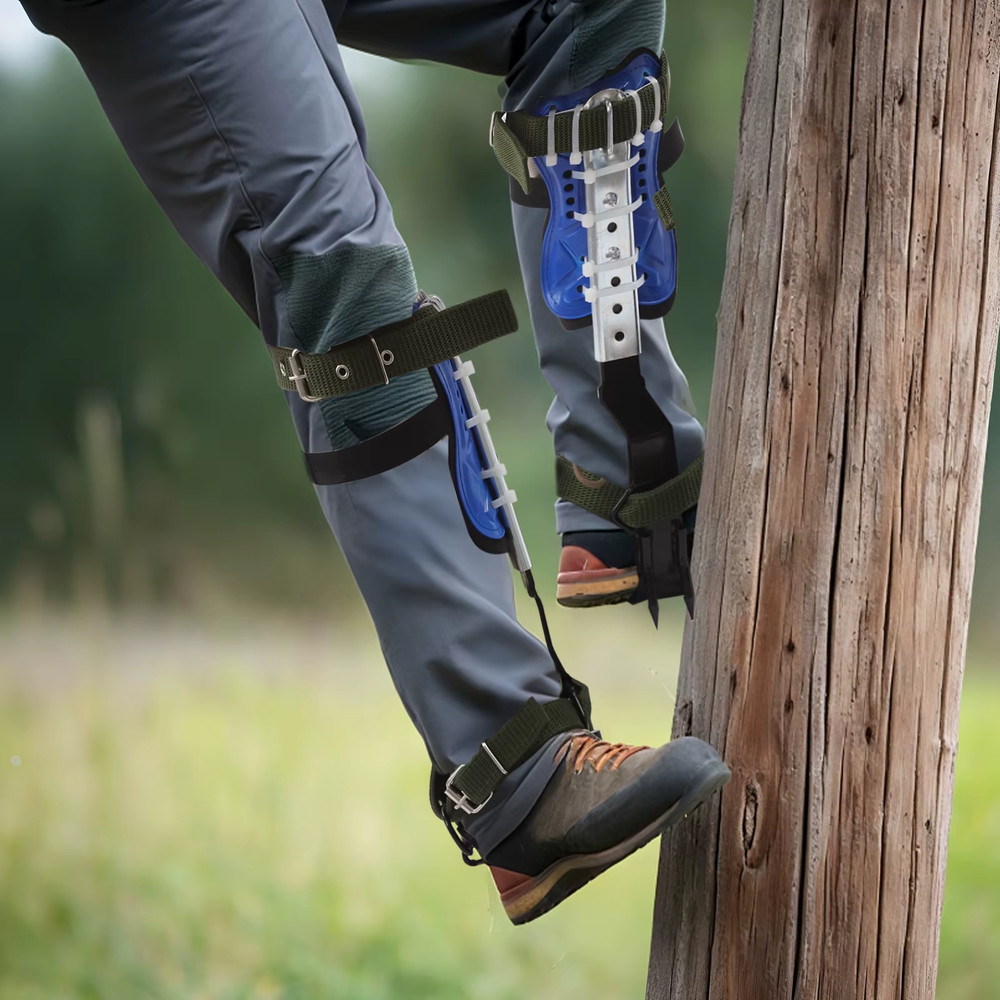 Climbing Spike Blue Adjustable Tree Climbing Gear with Extra Multi-Functional St