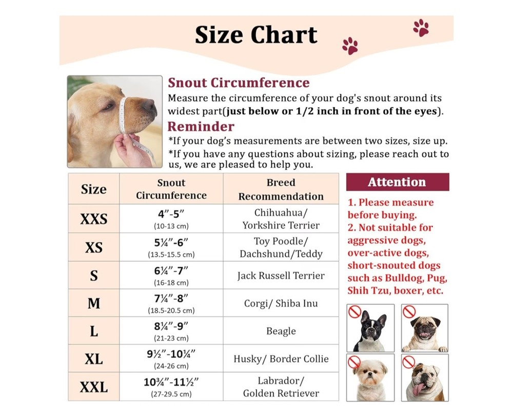 Dog Muzzle Soft Mesh Breathable for Small Medium Large Dogs, Biting Chewing G...