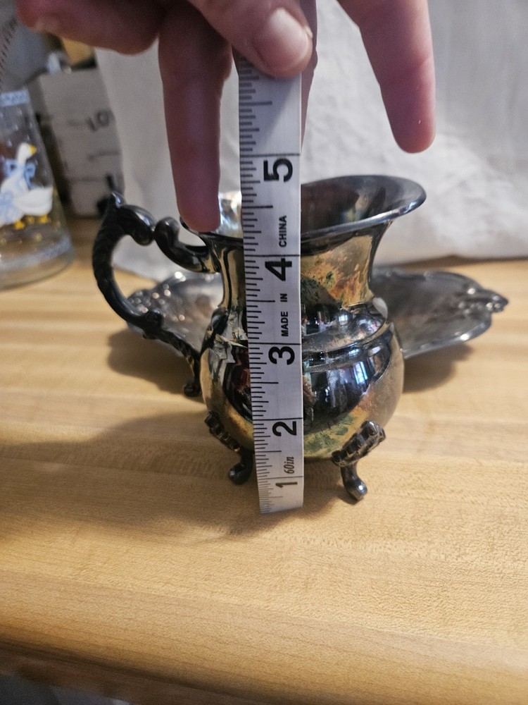 Vintage Silverplate Pitcher And Tray