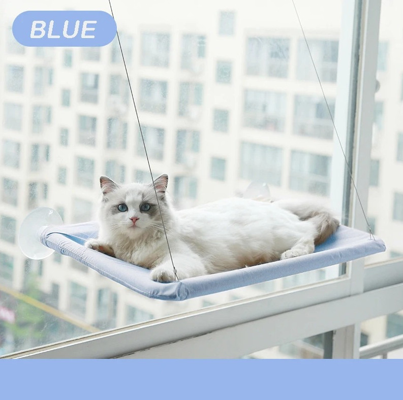 1pc Window Mounted Cat Hammock – Breathable Hanging Pet Bed - 20kg Load Capacity