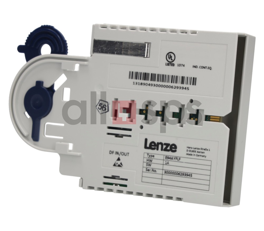 LENZE SERVO DRIVES EXPANSION MODULE CONDUCTANCE FREQUENCY - E94AYFLF (USED)
