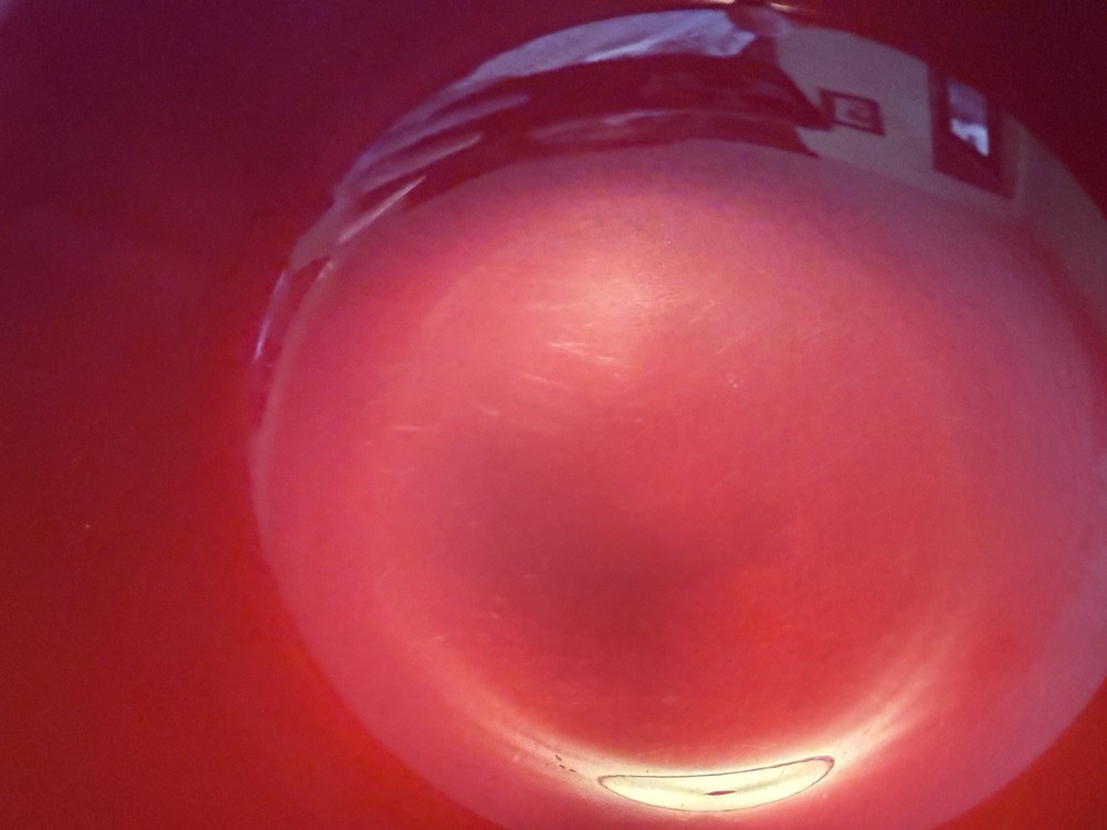 Reed & Barton 104 Silverplate Bowl Red Interior With Footed Bottom