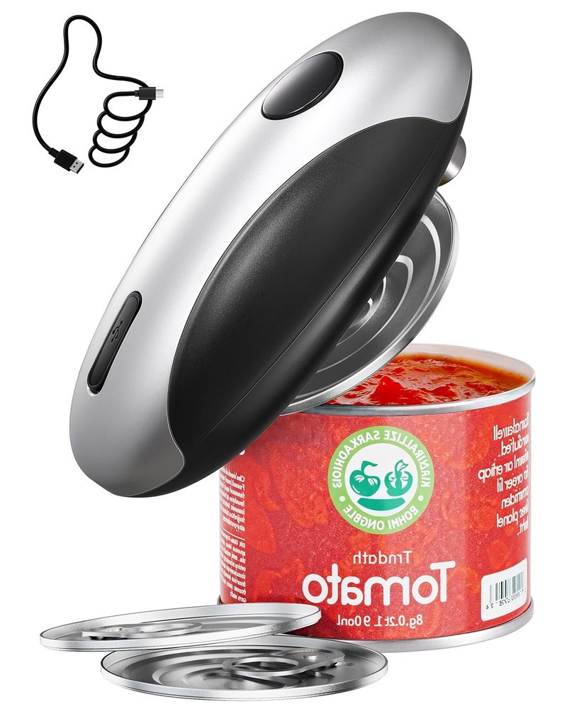 Rechargeable Electric Can Opener - Smooth Edge, One-Touch Automatic Can Opene...
