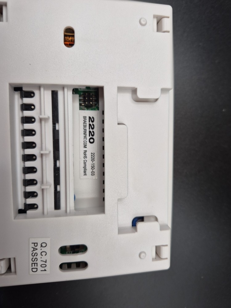 Braeburn 2220NC Programmable Thermostat Digital Display Push Button White