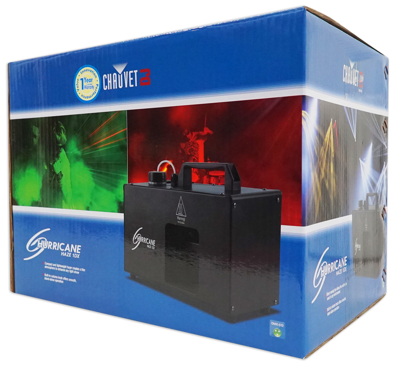 Chauvet DJ Hurricane Haze 1DX Water Based Haze Machine Hazer + Gallon of Fluid