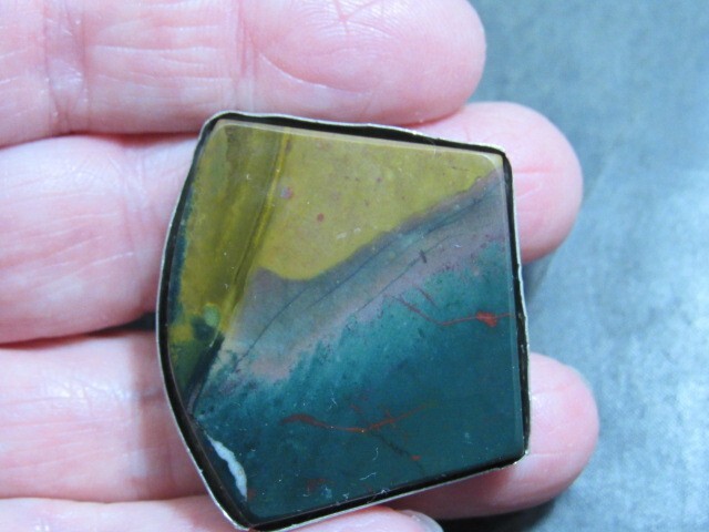 native american bloodstone pendant