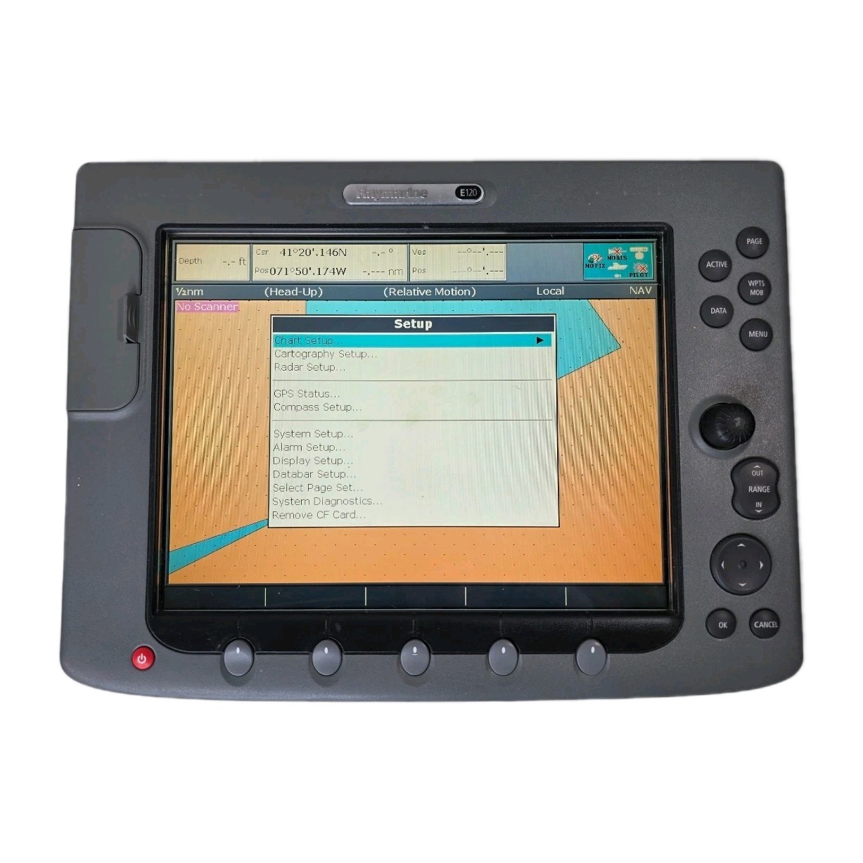 Raymarine E120 Classic Chartplotter & MFD Display, AS-IS (READ DESCRIPTION)!!!