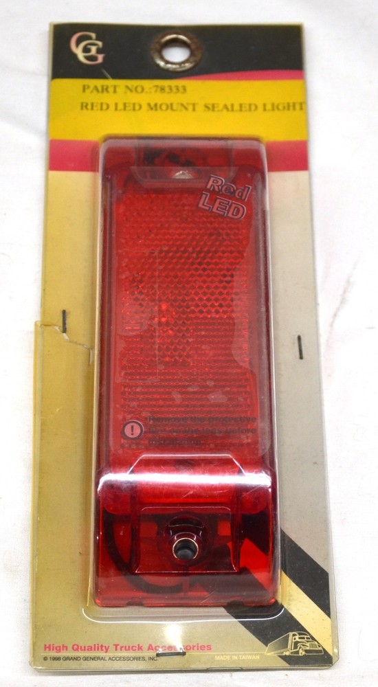 Marker Light Side Rectangular Red Reflector Lens 3 LEDS 6" GG#78333