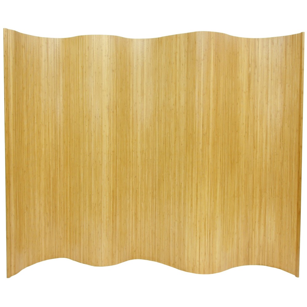 6 ft. Tall Bamboo Wave Screen - Honey