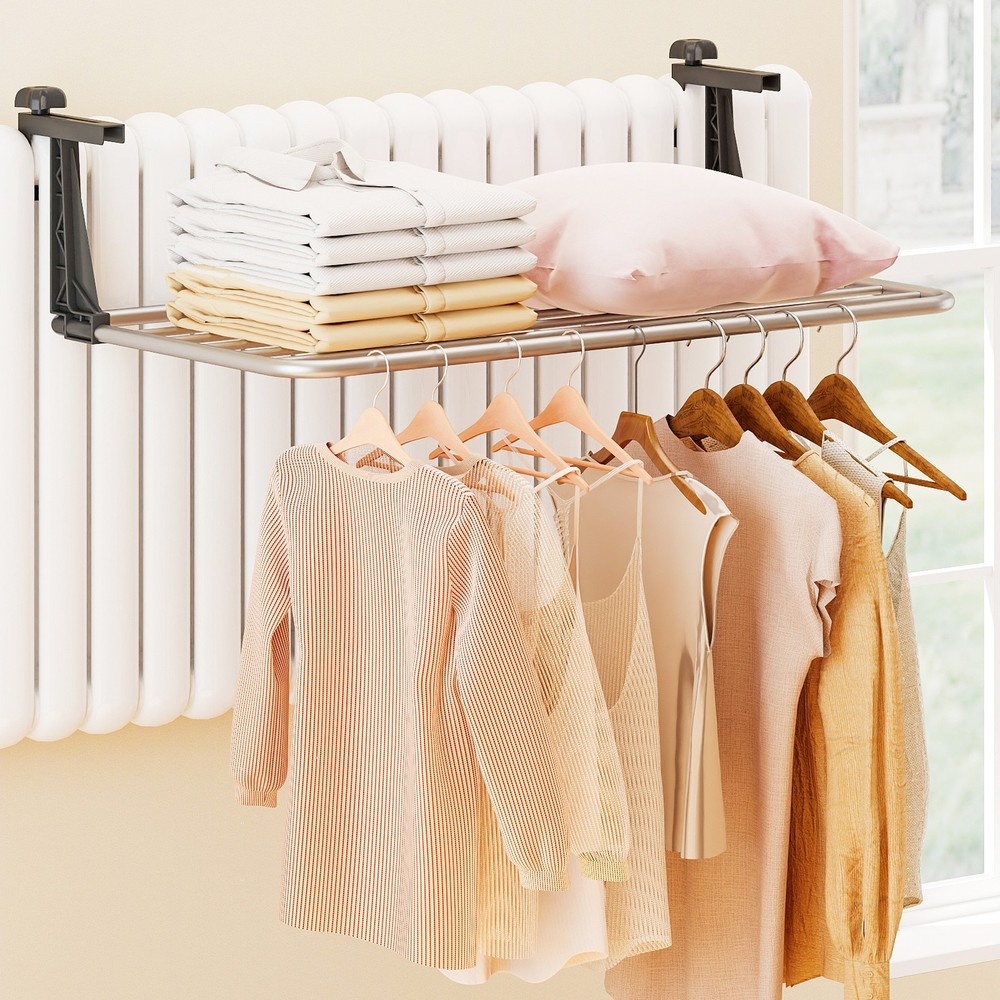 Portable Clothes Drying Rack w/Adjustable & Foldable Brackets Radiator Airer