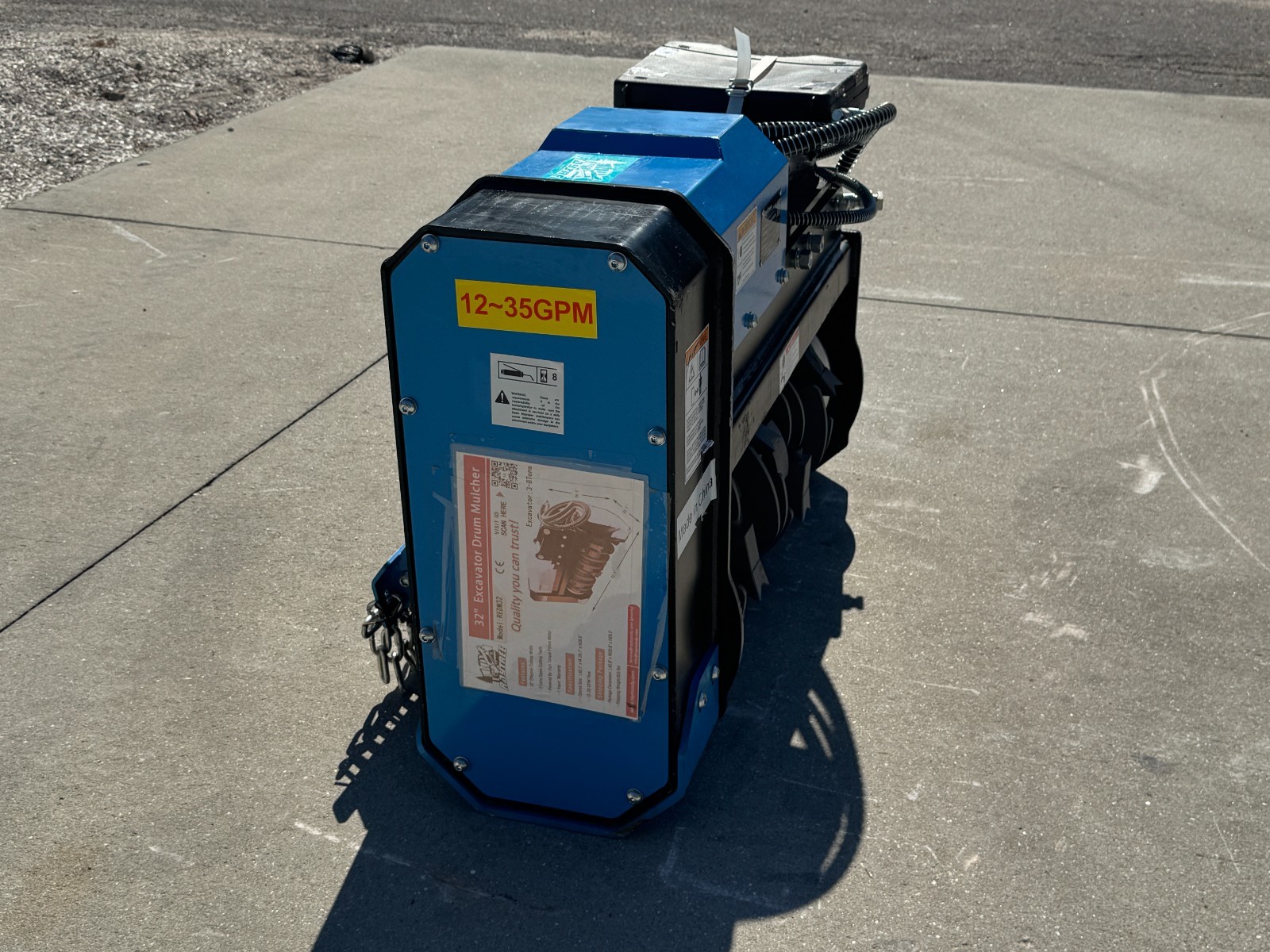 Raytree Excavator Forestry Drum Mulcher Attachment 3-8 Ton 45 MM Pins