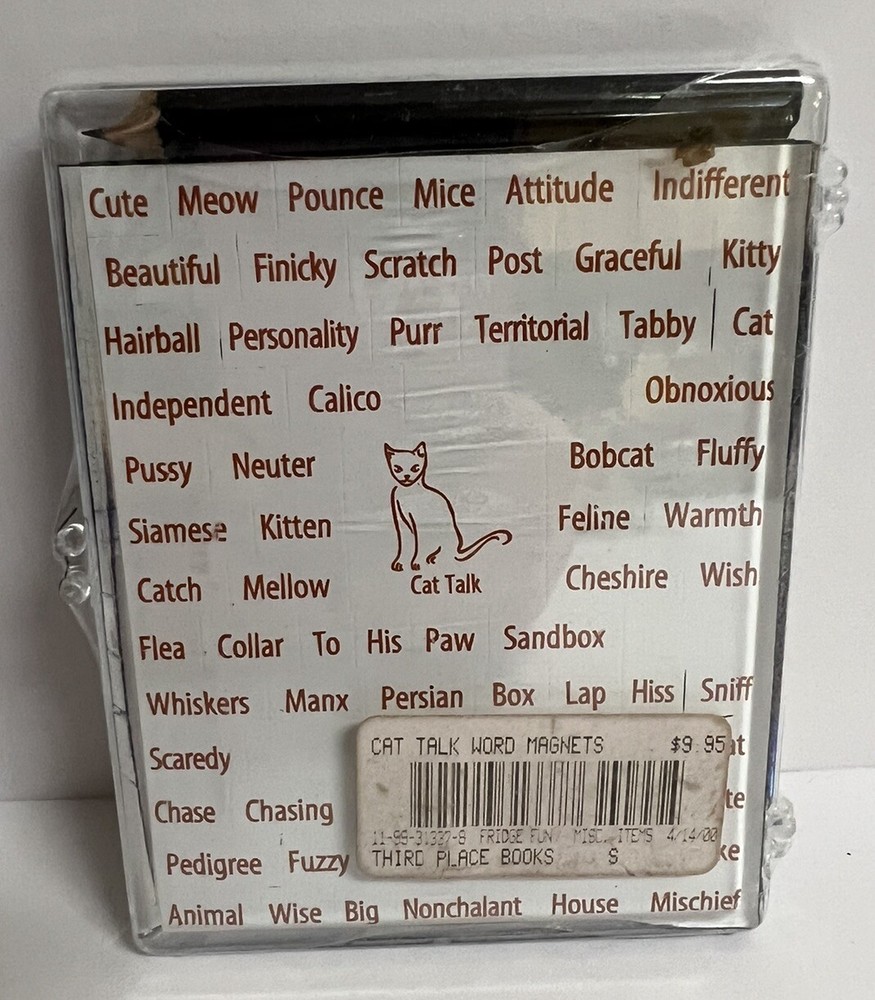 Cat Words Magnets Fridge Fun Sealed