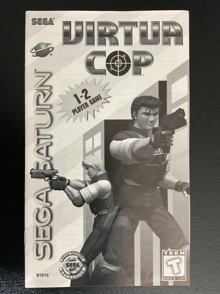 Virtua Cop SEGA Saturn Instruction Manual Only