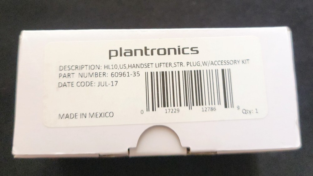 Plantronics HL10 Automatic Handset Lifter, Str. Plug, with Accessory Kit-NEW