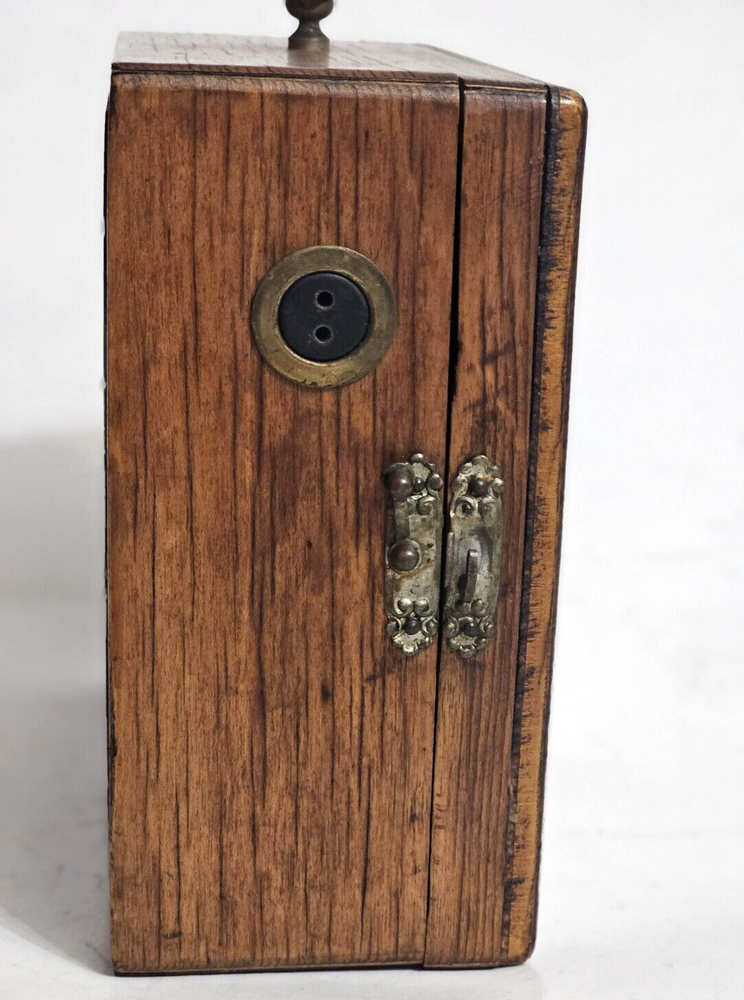 RARE ANTIQUE DYNAMITE EXPLOSIVE DETONATOR TIMER CLOCK WOODEN SWITCH BOX 1900'S