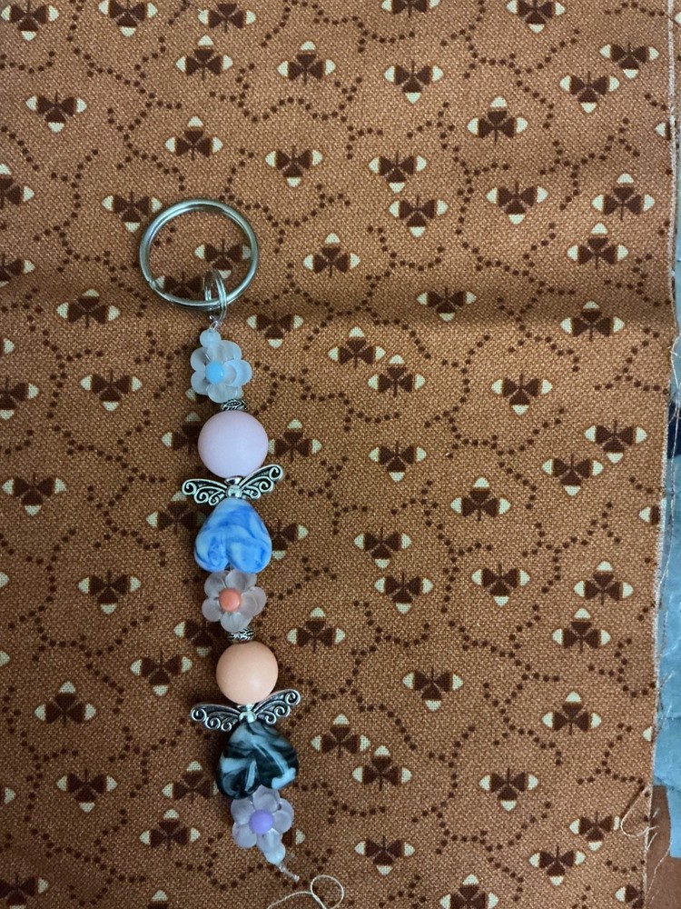 Beaded Angel Keychain