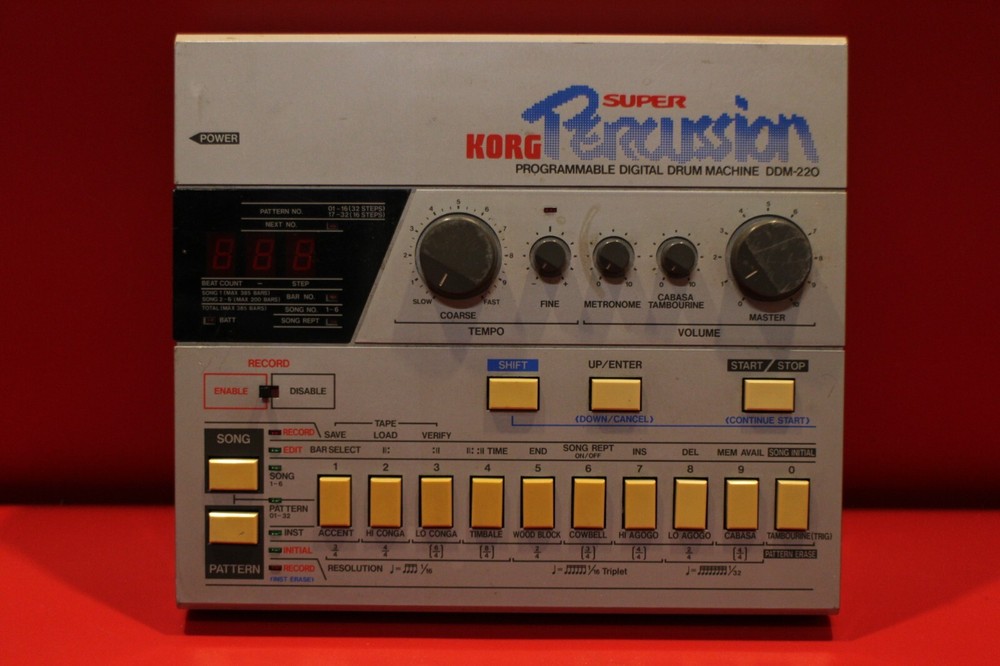 USED Korg Super Percussion DDM-220 Programmable Digital Drum U1989 230928
