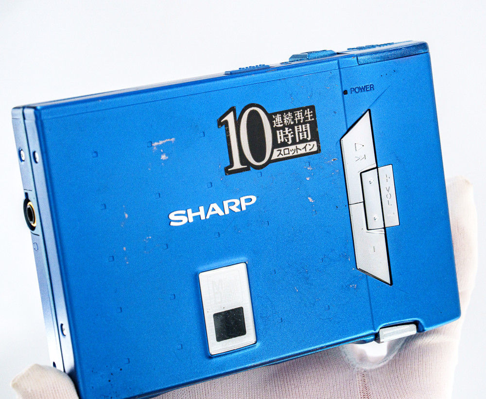 Sharp MD-SS70-A Blue MiniDisc MD Player - Tested [DEMO / PLAYS] [555]