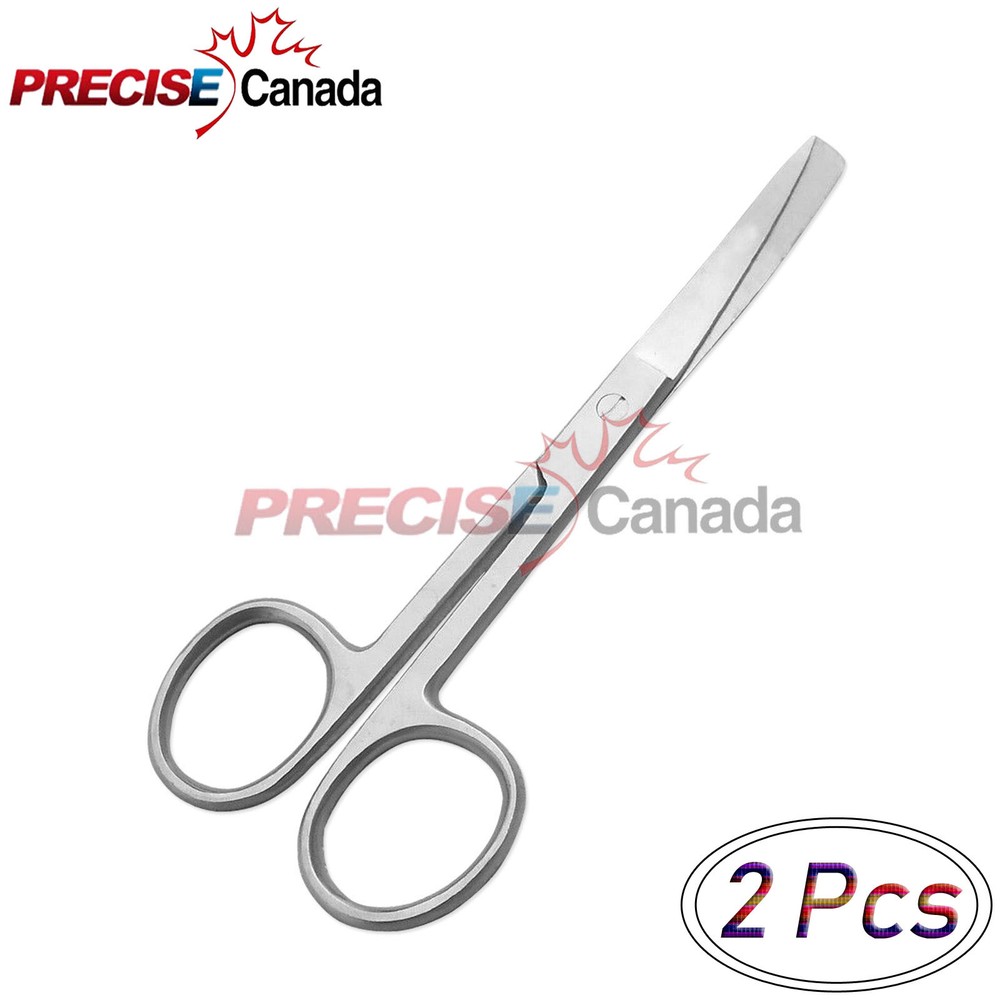 Medical Operating Scissors 4.5" Curved Sharp-Blunt 2/Pack Surgical Instruments