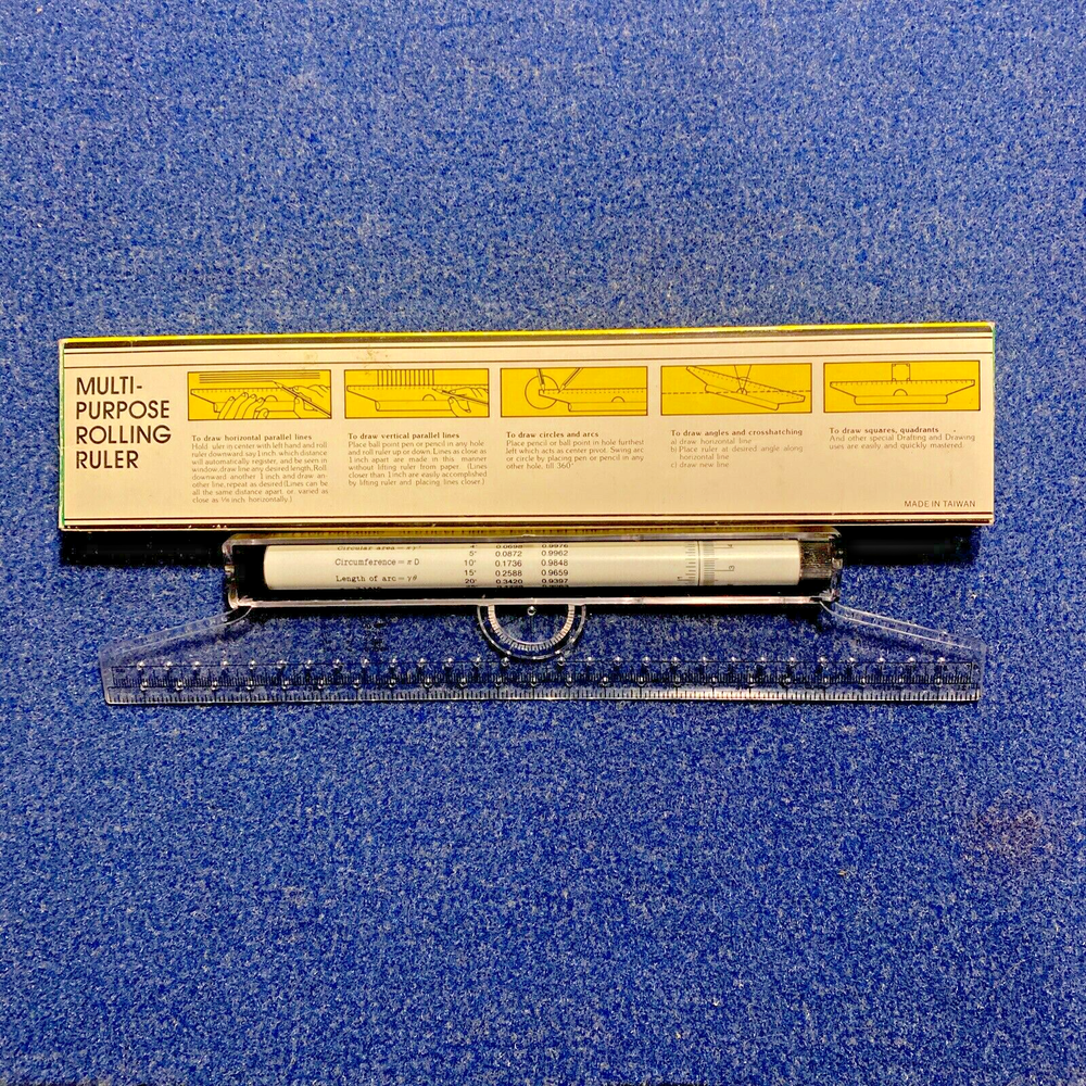 Multi-Purpose Clear Rolling Ruler