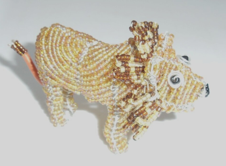Beaded land: Miniature lion