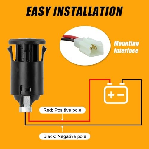 Ignition Switch with Key - Lock 2 Wire Key Switch Compatible with Electric
