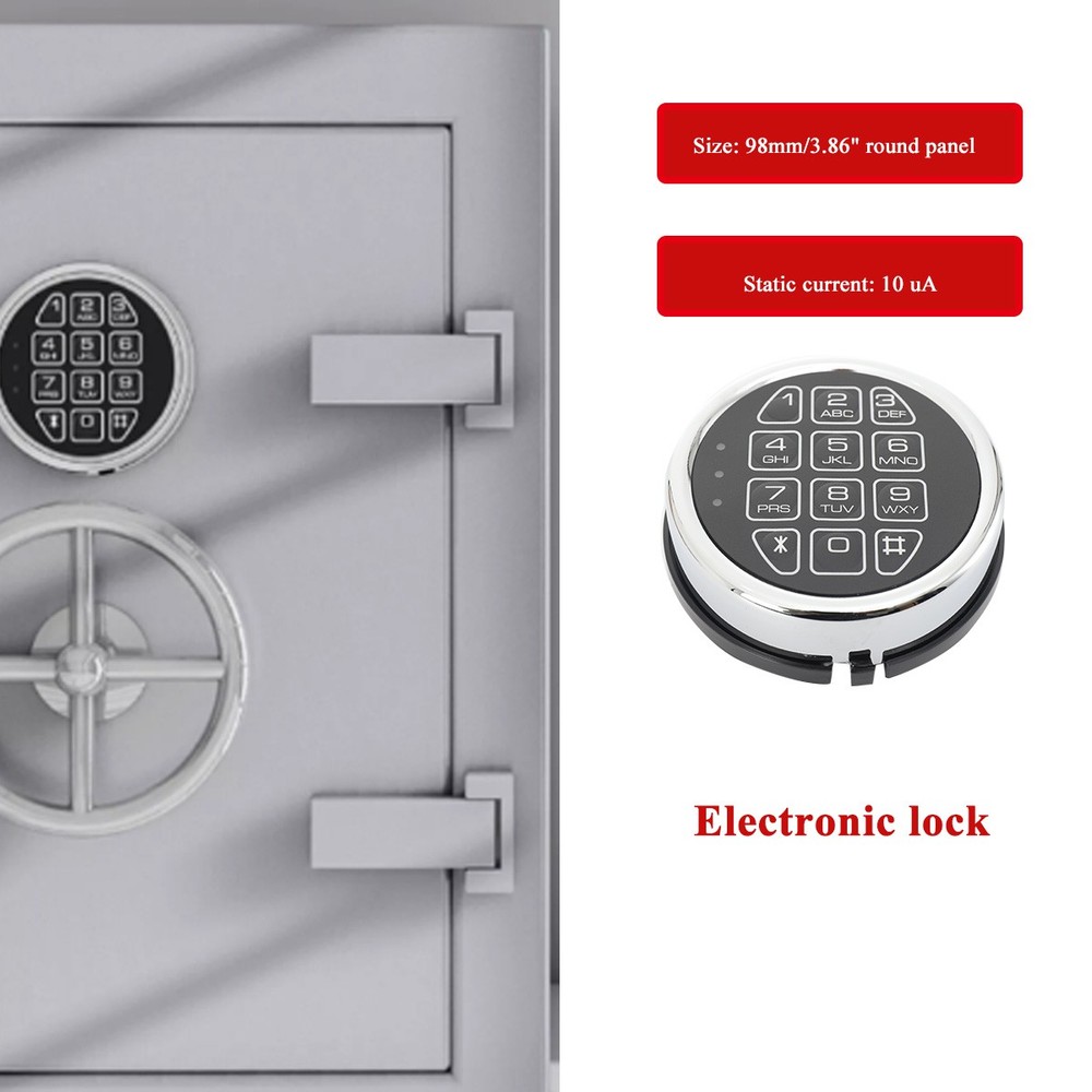 Safe Lock Electronic Digital Safe Lock Replacement Solenoid lock with 2* Keys