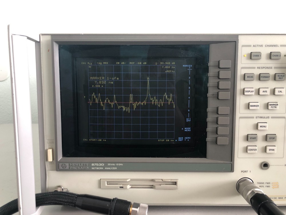 HP/Agilent 8753D 30kHz-6GHz Network Analyzer S-Parameter Test Set Opt:006/010+